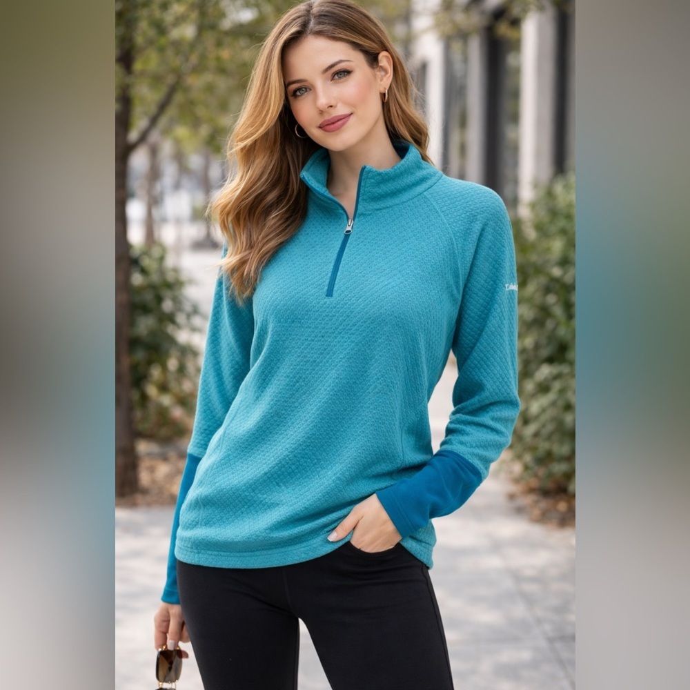 Columbia Sweater Womens Large Glacial IV Half Zip Fleece Pullover Outdoor